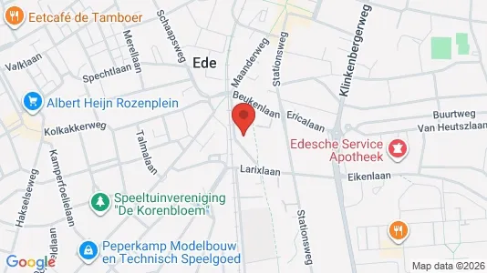 Bedrijfsruimtes for rent i Ede - kort over placeringen