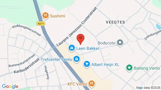 Kantorruimte for rent i Venlo - kort over placeringen