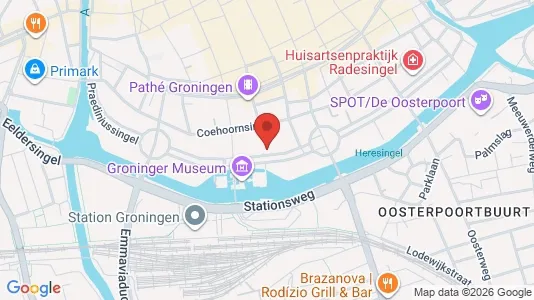 Kantorruimte for rent i Groningen - kort over placeringen