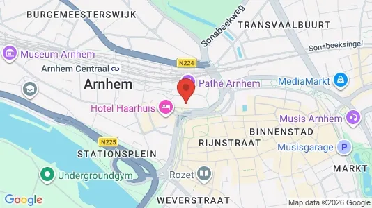 Kantorruimte for rent i Arnhem - kort over placeringen
