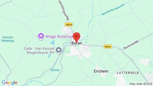 Bedrijfsruimtes for rent i Buren - kort over placeringen