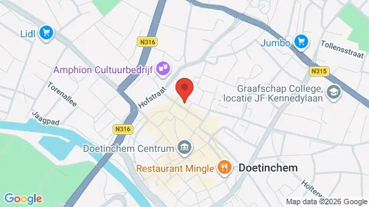 Kantorruimte for rent i Doetinchem - kort over placeringen