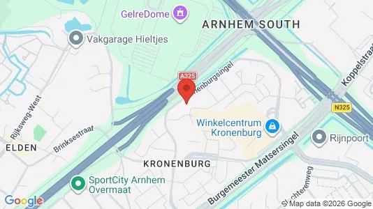 Kantorruimte for rent i Arnhem - kort over placeringen
