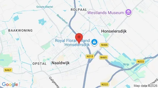 Horeca panden for sale i Westland - kort over placeringen