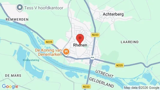 Horeca panden for rent i Rhenen - kort over placeringen