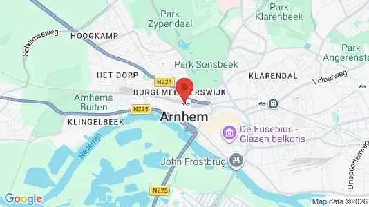 Kantorruimte for rent i Arnhem - kort over placeringen