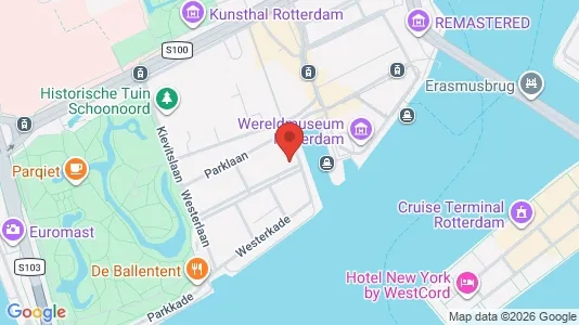 Kantorruimte for rent i Rotterdam Centrum - kort over placeringen