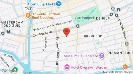 Kantorruimte for rent i Amsterdam Oud-Zuid - kort over placeringen