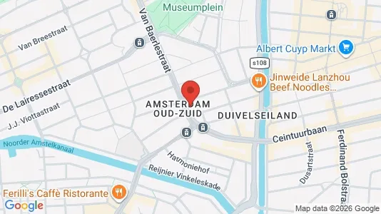 Kantorruimte for rent i Amsterdam Oud-Zuid - kort over placeringen