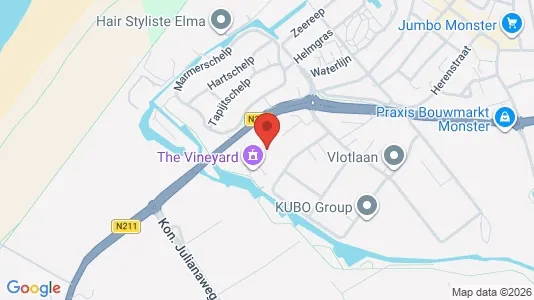 Bedrijfsruimtes for rent i Westland - kort over placeringen