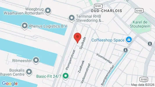 Bedrijfsruimtes for sale i Rotterdam Charlois - kort over placeringen