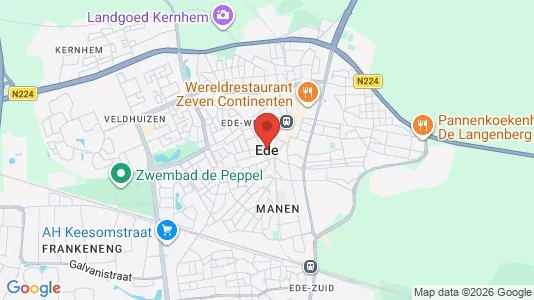Kantorruimte for rent i Ede - kort over placeringen