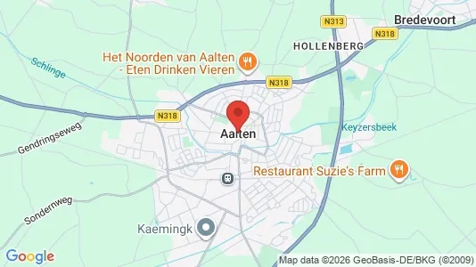 Winkels for rent i Aalten - kort over placeringen