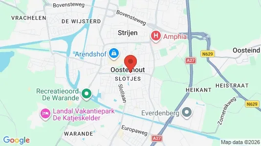 Kantorruimte for rent i Oosterhout - kort over placeringen