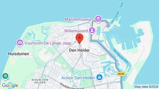 Horeca panden for rent i Den Helder - kort over placeringen