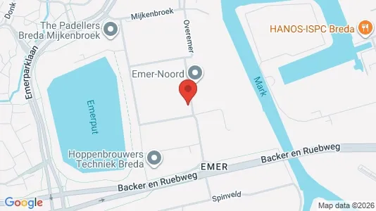 Bedrijfsruimtes for rent i Breda - kort over placeringen