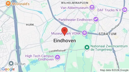Winkels for rent i Eindhoven - kort over placeringen