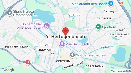 Producties for rent i Den Bosch - kort over placeringen