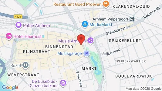 Kantorruimte for rent i Arnhem - kort over placeringen