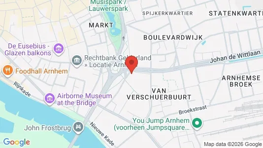 Kantorruimte for rent i Arnhem - kort over placeringen