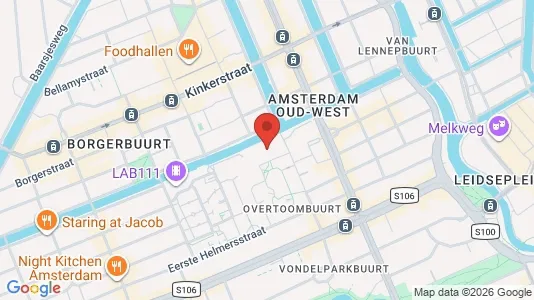 Kantorruimte for rent i Amsterdam Oud-West - kort over placeringen