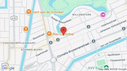 Kantorruimte for rent i Amsterdam Oud-Zuid - kort over placeringen