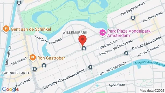 Kantorruimte for rent i Amsterdam Oud-Zuid - kort over placeringen
