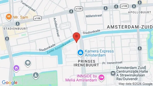 Kantorruimte for rent i Amsterdam Oud-Zuid - kort over placeringen
